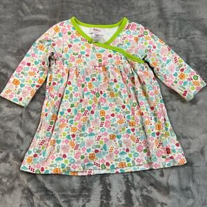 Zutano Baby Jersey Dress Surplice Floral Owl Print Baby Girl Toddler 18 Months